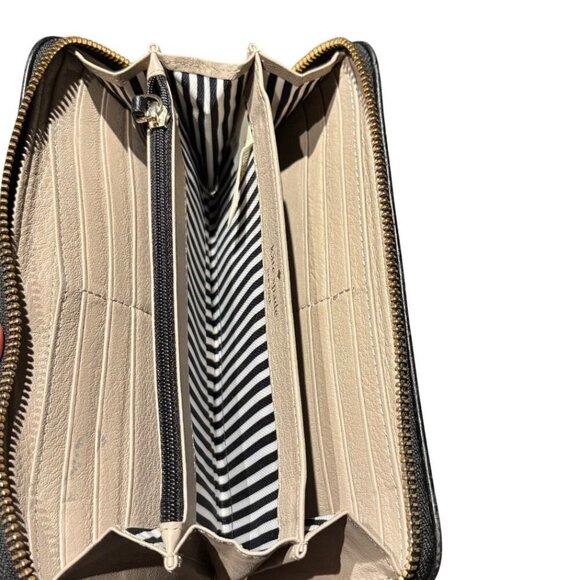 Kate Spade New York Cameron Street Lacey Leather Wallet Beige - Picture 4 of 6